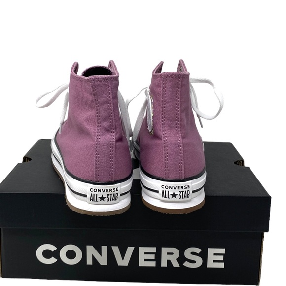 Converse Ctas Lift Platform Sneaker Skate Women Casual Violet Canvas A04753C-WVF - Picture 4 of 10